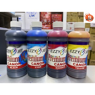 น้ำหมึกพิมพ์ INKJET Ezzy jet 500 ml. ใช้เติมเครื่องพิมพ์ CANON  ชุด 4 ขวด (ฺBK,C,M,Y)