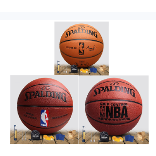 ลูกบาส ลูกบาสเกตบอล basketball NBA เบอร์7 มี3สี ดำ ทอง เงิน แถมฟรี ตาข่ายใส่ลูกบาส+เข็มสูบ