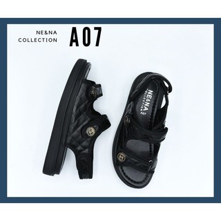 รองเท้าเเฟชั่นผู้หญิงเเบบเเตะรัดส้นเท้า No. A07 NE&amp;NA Collection Shoes BNfy