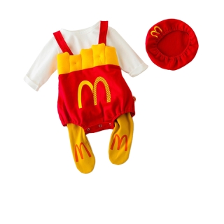 โปรโมชั่น : ชุดรอมเปอร์คอสเพลย์ Mcdo Food Themed French Fries สําหรับเด็ก