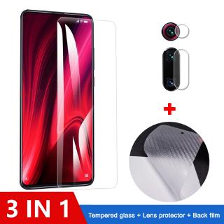 Xiaomi Mi 9T Mi9T 9 Pro Lite กระจกนิรภัย 3-in-1 ป้องกันหน้าจอ + เลนส์ป้องกันสำหรับ Xiaomi Xiomi Redmi Note 9 Pro Max 9s ฟิล์มกระจกนิรภัย