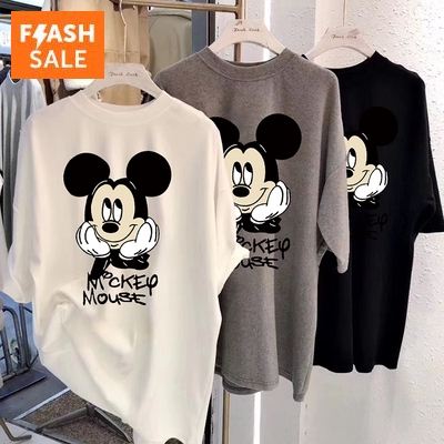 ADOLPH ความยาวกลางพิมพ์แขนสั้นเสื้อยืดหญิงเกาหลีบน 2024 นักศึกษาอินเทรนด์ใหม่สวมใส่สไตล์ฮาราจูกุ เสื้อ เสื้อผ้าแฟชั่นผู้หญิง