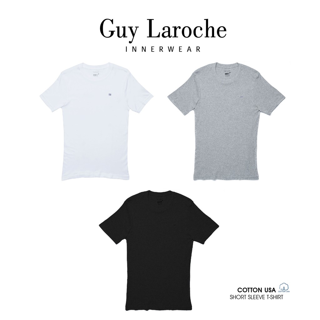 Guy Laroche BODY FIT เสื้อยืด Guy Laroche ผู้ชาย T-Shirt ( มี 3 โทนสีสุภาพ )(JVU2423R4)