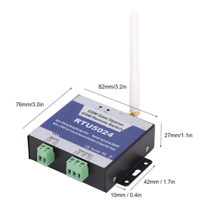 Zzz Gsm สวิตช์รีเลย์เปิดประตูโทรศัพท์ แบบไร้สาย Rtu5024
#8