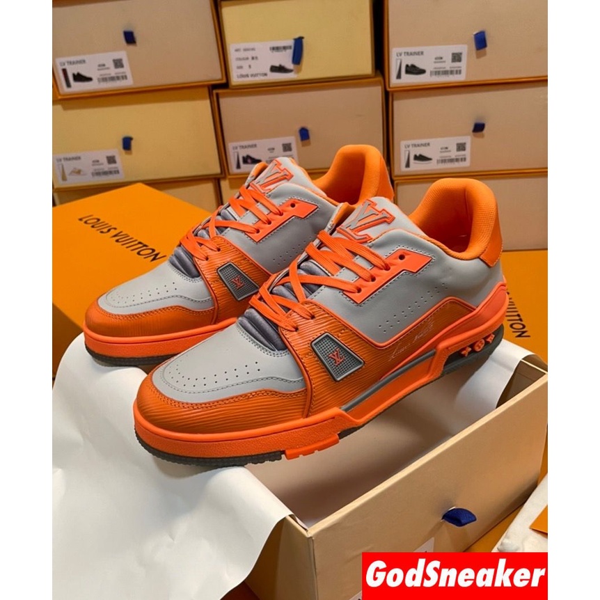 [ พร้อมส่ง ] LV Trainer Orange Grey Size 40 - 46 [ ORI ]