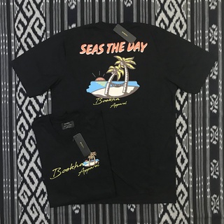 เสื้อยืดลําลอง ผ้าฝ้าย 100% แขนสั้น พิมพ์ลาย Seas The Day สีดํา พลัสไซซ์ XS-XXXL ของขวัญวันเกิด สําหรับผู้ชาย และผู้หญิง