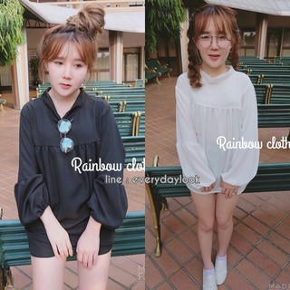 พร้อมส่ง ขาว/ดำ เดรส