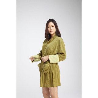 QueenCows ชุดให้นม Cara Cotton Robe (Green)