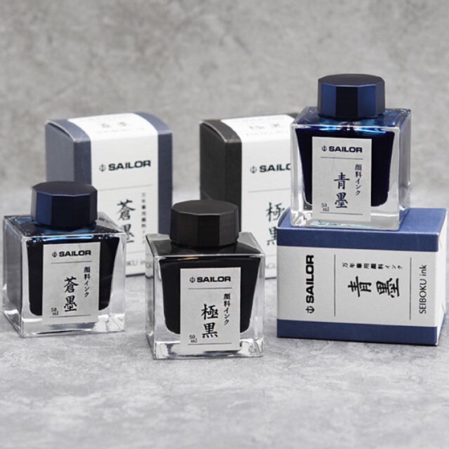 **พร้อมส่ง** หมึกกันน้ำ คุณภาพสูงจากญี่ปุ่น Sailor สีดำ สีนำ้เงิน สำหรับปากกาหมึกซึม permanent ink
