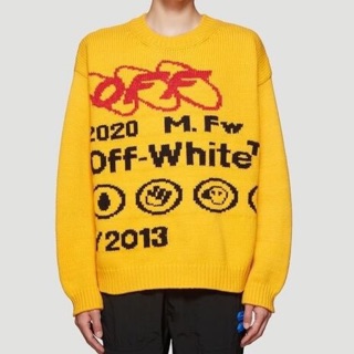 เสื้อแขนยาว OFF WHITE  KNIT WOOL SWEATER