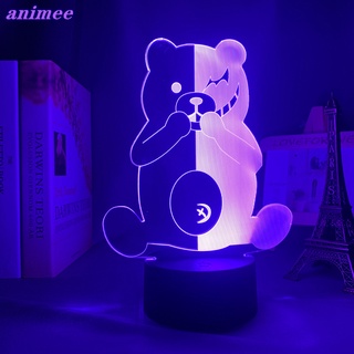 Danganronpa โคมไฟ Led อะคริลิค 3d ลาย Monokuma+G*F สําหรับตกแต่งห้องนอนเด็ก