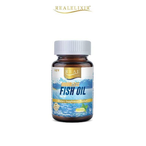 Real Elixir odourless fish oil กลิ่นเปปเปอร์มิ้นต์