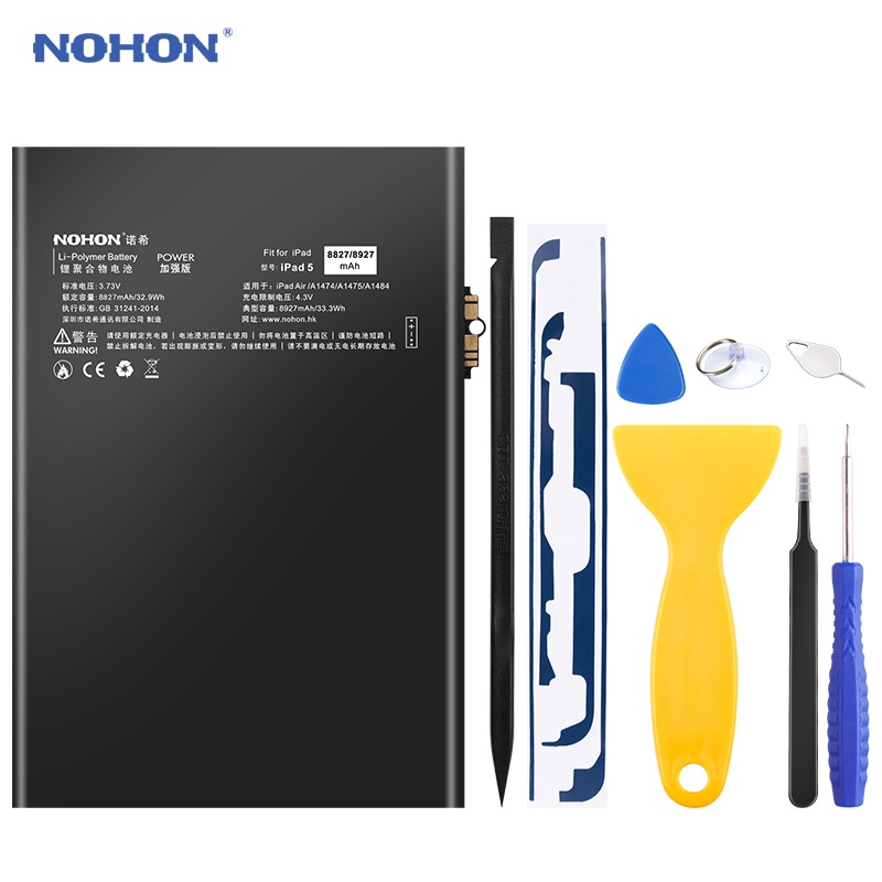 ❤NOHON Battery For iPad 5 Air iPad5 A1474 A1475 A1484 8927mAh Replacement Bateria Lithium Polymer Tab