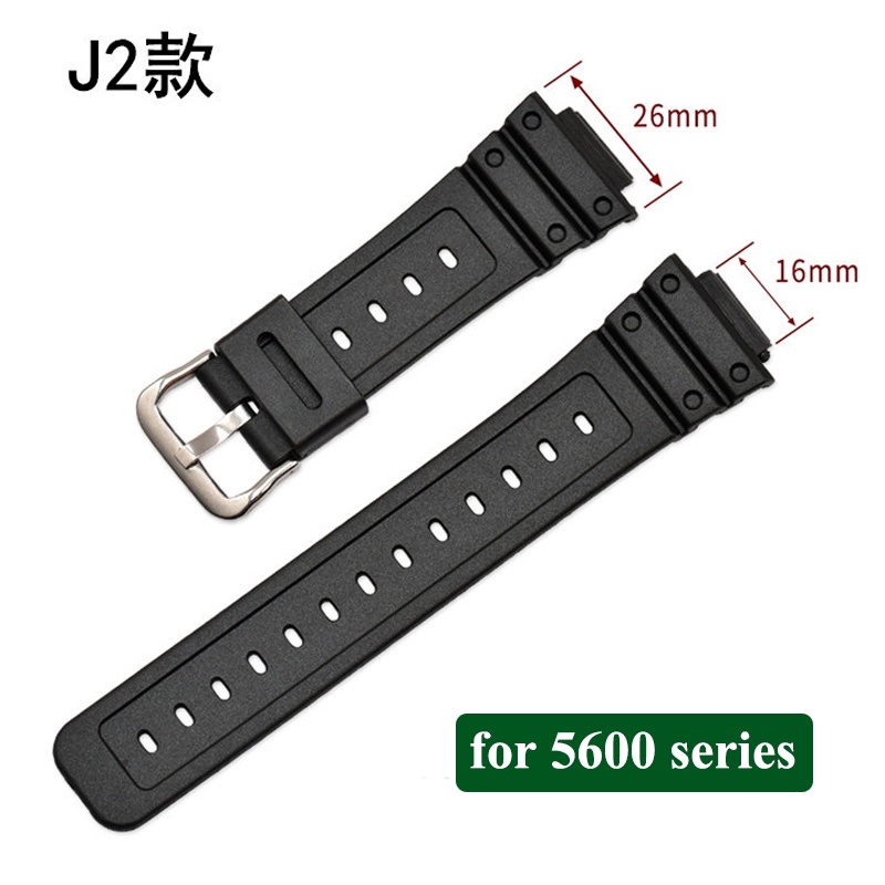 สายนาฬิกาข้อมือเรซิ่น กันน้ํา 16 มม. สําหรับ Casio G-shock DW-5600 6900 9052 Series