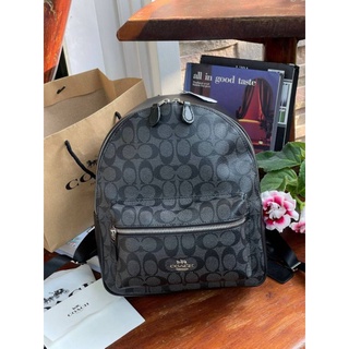 📮@1,750.-🔥BIG DISCOUNT🔥💯COACH CHARLIE BACKPACK IN SIGNATURE COATED CANVAS