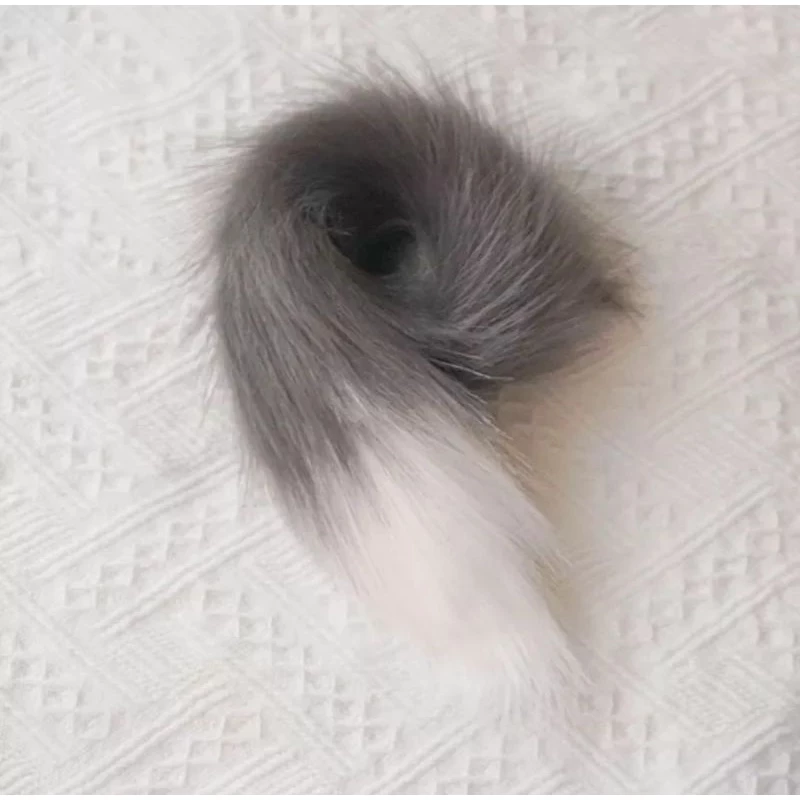 หางแมว 40cm ขนฟูนุ่ม แบบเข็มกลัด+โบว์ผูกเอว [พร้อมส่ง] มีหลายสี
