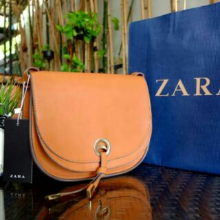 ZARA Cross-Body Bag With Double Flap (สินค้า Outlet)