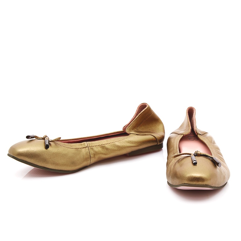 O&B รองเท้าหนังแกะ รุ่น AUDREY COMFY IN SATIN BRONZE-11024CS33040F_F9SBMT
