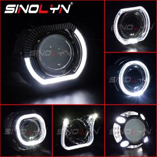 Angel Eyes Shrouds เลนส์โปรเจคเตอร์ Bi-Xenon 3.0 Hella 3R Q5 สําหรับรถยนต์ DIY