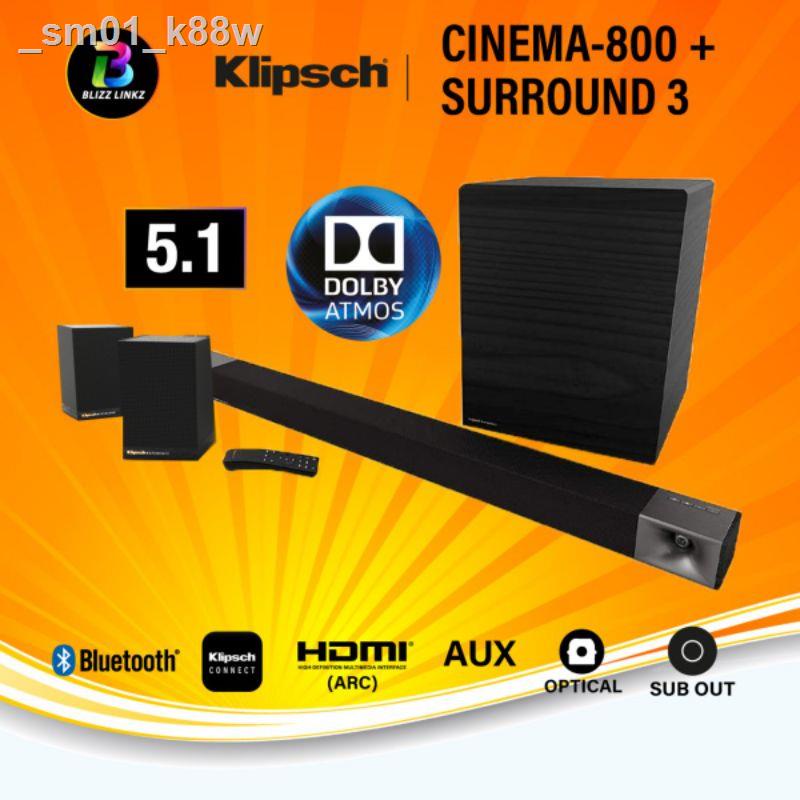 งานร้านใหม่ 100 คน ลด 3000 บาท♛✱✜KLIPSCH : Cinema800 + Surround 3 Soundbar 5.1.4 System