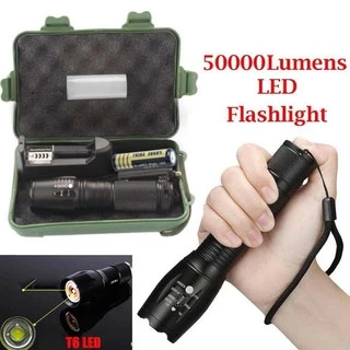 BOX Set UltraFire ไฟฉายแรงสูง ไฟฉายพกพา XM-L T6 (Zoomable)OX Set UltraFire ไฟฉายแรงสูง ไฟฉายพกพา XM-L T6
