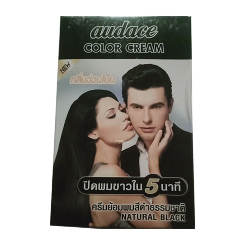 ร้านไทย ส่งฟรี AUDACE ออด๊าซ ครีมย้อมผม สีดำธรรมชาติ 13 มล. เก็บเงินปลายทาง