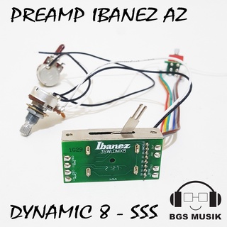 ชุดสายไฟ Ibanez AZ Dynamic 8 - Preamp Ibanez AZES ไดนามิก 8 - สายไฟ Ibanez AZ ES ไดนามิก 8 สําหรับ Pickup SSS