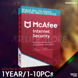 ราคาMcAfee Internet Security 1 ปี/ 1-10 เครื่อง ของแท้