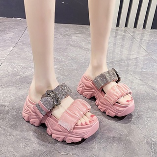 พร้อมส่ง!! รองเท้าส้นตึก รองเท้าแฟชั่น สูง7.5cm size 35-39