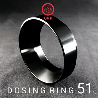 Dosing ring 51 mm (Aluminium + Magnet) สีดำ