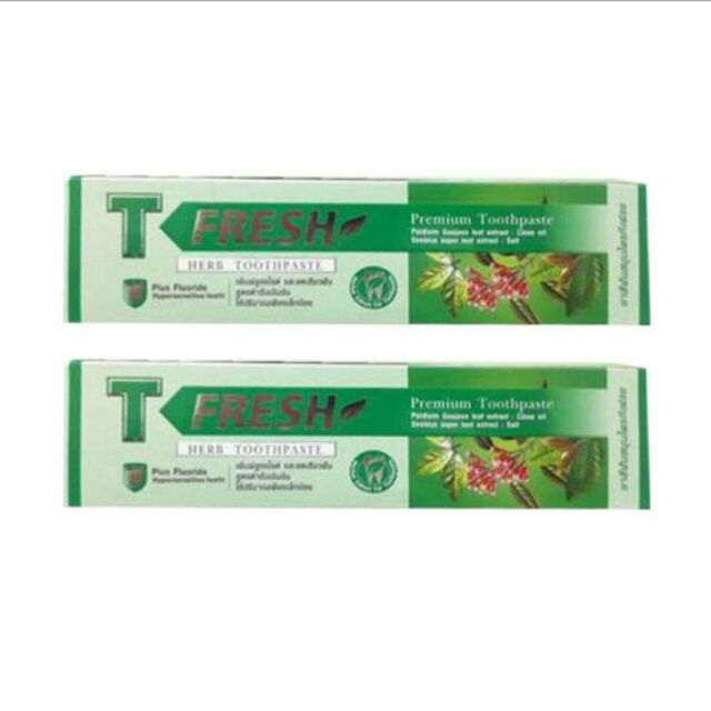 ยาสีฟันที-เฟรซ T-Fresh🍃PGP  (2 หลอด  × 200กรัม)ใช้แล้วไม่มีหินปูน