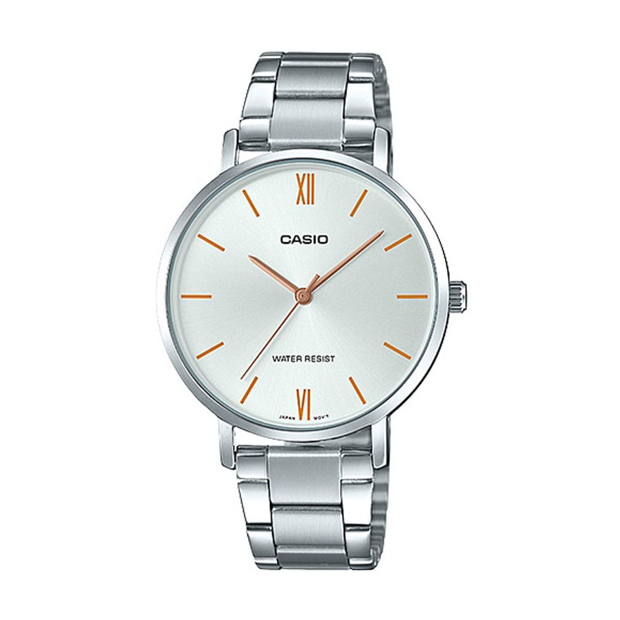 Casio Standard นาฬิกาข้อมือผู้หญิง สายสแตนเลส รุ่น LTP-VT01,LTP-VT01D,LTP-VT01D-7B,LTP-VT01D-7BUDF  
