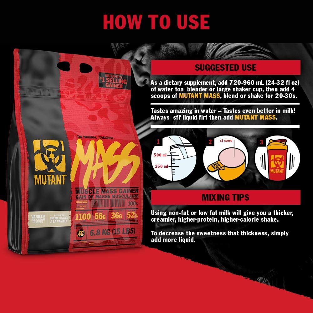 Mutant Mass Triple Chocolate 2.27 kg. 5 lb Mass Gainer เพิ่มขนาด เพิ่ม ...