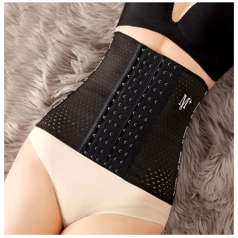 SALE!! Corset ตะขอ 6 Step คอร์เซ็ทรัดเอว รัดหน้าท้อง รัดพุง สาวอวบ หลังคลอด กระชับสัดส่วน ไม่ม้วน ไม