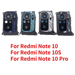 ใหม่ เลนส์กระจกกล้องหลัง พร้อมกรอบครอบวงกลม สําหรับ Redmi Note 10 Note10 Pro 10S