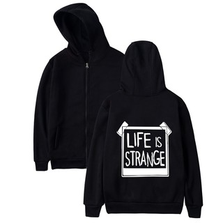 Alimoo Life is Strange เสื้อกันหนาวมีฮู้ดแขนยาวผ้าฝ้ายสำหรับผู้ชายและผู้หญิง Unisex Zipper Hoodie ขนาดใหญ่ 4XL 650