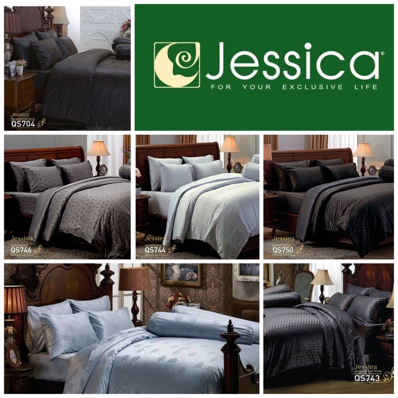 [ของแท้💯%] ปลอกหมอนหนุน | ปลอกหมอนข้าง : Jessica รุ่น Jacquard Silk Shine ทอ 500 เส้น