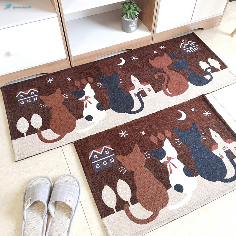 Kitchen Floor Mats Household Cartoon Dirt-Resistant Non-Slip Floor Mats ...