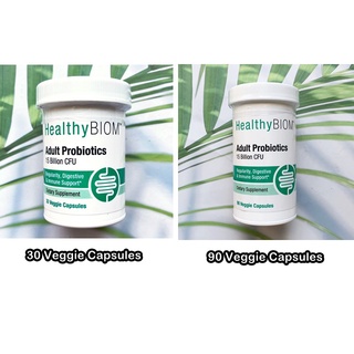 50% Sale!!(HealthyBiom®) Adult Probiotics 15 Billion CFU 30 or 90 Veggie Capsules โปรไบโอติก 15 พันล้านตัว สำหรับผู้ใหญ่