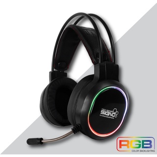 HEADSET (หูฟัง) SIGNO MIXXER HP-829 (RGB) หูฟังสายเสียบยูเอสบี ราคาโดนใจ มีไฟสวยงาม