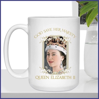 Queen Elizabeth แก้วมักเซรามิก ลายราชินี Elizabeth สําหรับตกแต่งบ้าน