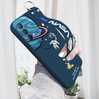 (ขาตั้งสายรัดข้อมือ) สําหรับ Realme GT Master GT Neo2เคสโทรศัพท์มือถือซิลิโคนนิ่มกันกระแทก ลายการ์ตูนนักบินอวกาศ