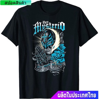 เสื้อยืดผ้าฝ้ายพิมพ์ลายแฟชั่น มวยปล้ำอาชีพ มวย มวยปล้ำลีก อเมริกา WWE Rey Mysterio คอกลม แฟชั่น  ผ้าฝ้ายแท้ เสื้อยืด ผ้า