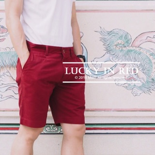 Chino Short Pants กางเกง Chino ขาสั้น สีแดง