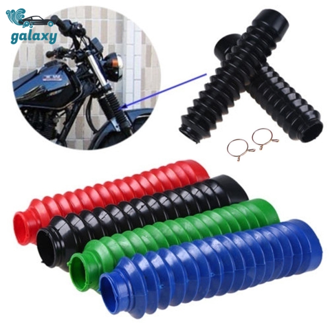 2Pcs Motorcycle Front Fork Cover Gaiters Gators Boot Shock Protector ...