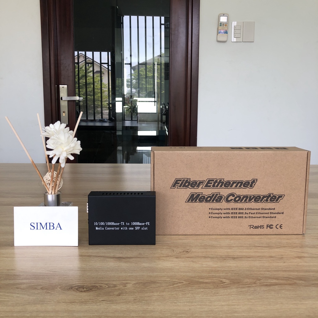 [VAT] 01 ของแท้ Media Converter 10/100/1000M 2 Core Win รุ่น WT-8110G-SFP-AS