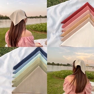 สินค้าพร้อมส่ง EVERYDAY🎉ผ้าฝ้ายสามเหลี่ยมผืนใหญ่ ทรงวินเทจ ก็หวาน ๆ กันไปเลยสิคะ 💖💞💓