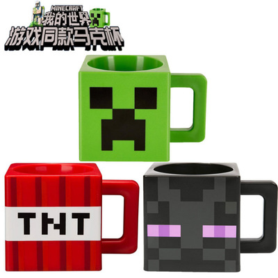 Minecraft Creeper แก้วกาแฟพลาสติกถ้วยเครื่องดื่ม