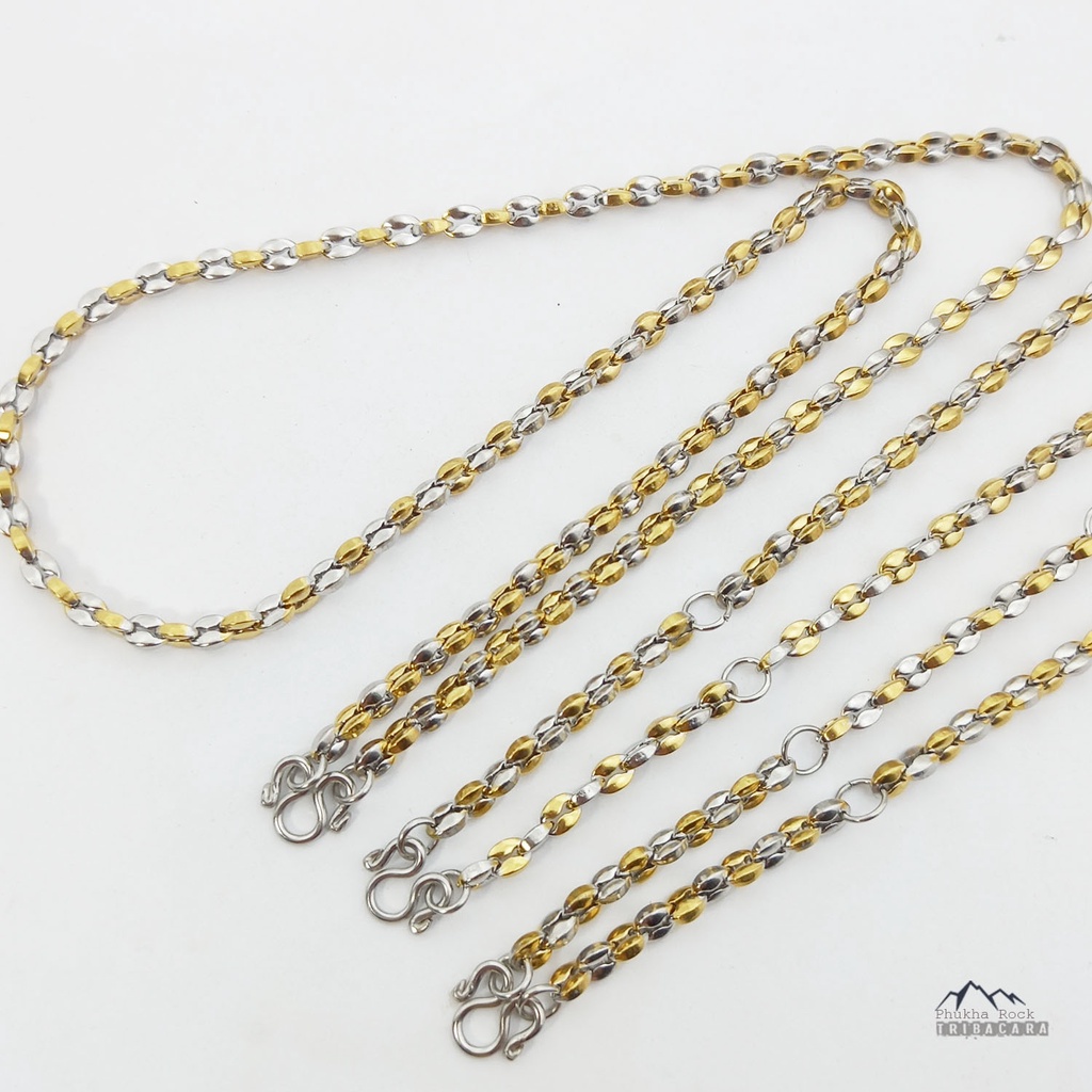 U65 ลายโซ่ลายเม็ดกาแฟ สองกษัตริย์ สร้อยคอ ห้อยพระ สร้อยสแตนเลส สร้อยพระ stainless necklace