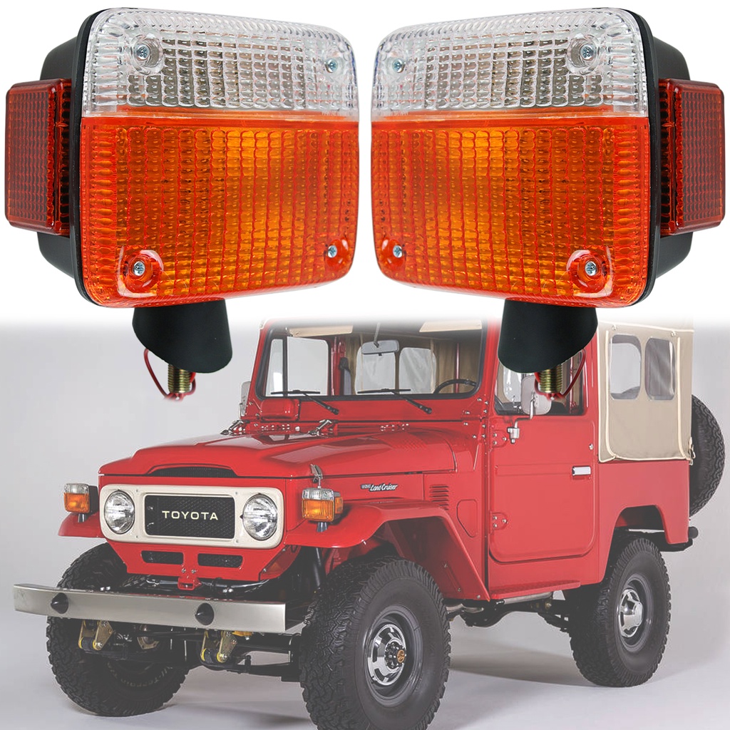 ด้านหน้าสีดํามุมโคมไฟสําหรับ Toyota Land Cruiser 40 BJ40 FJ40 HJ45 1974-1984